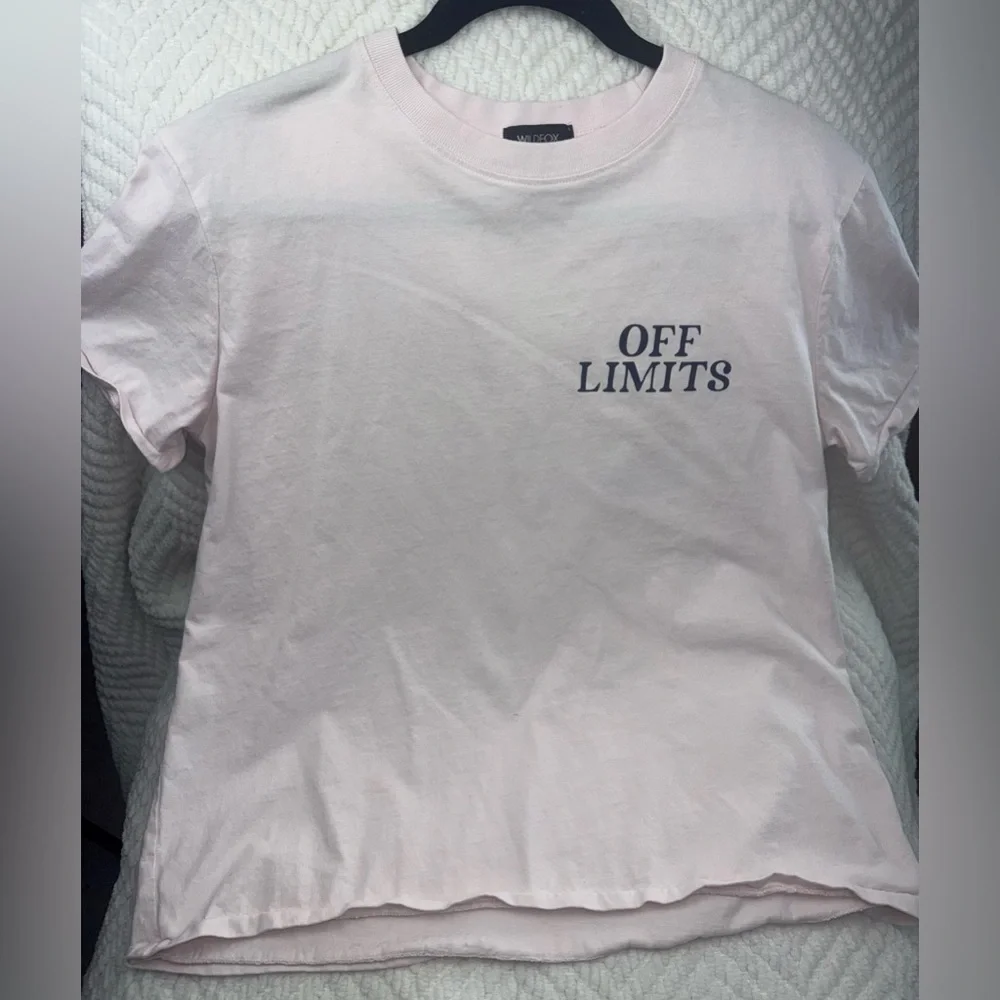 Wildfox Pink 'Off Limits' Short Sleeve Tee - Picture 1 of 4